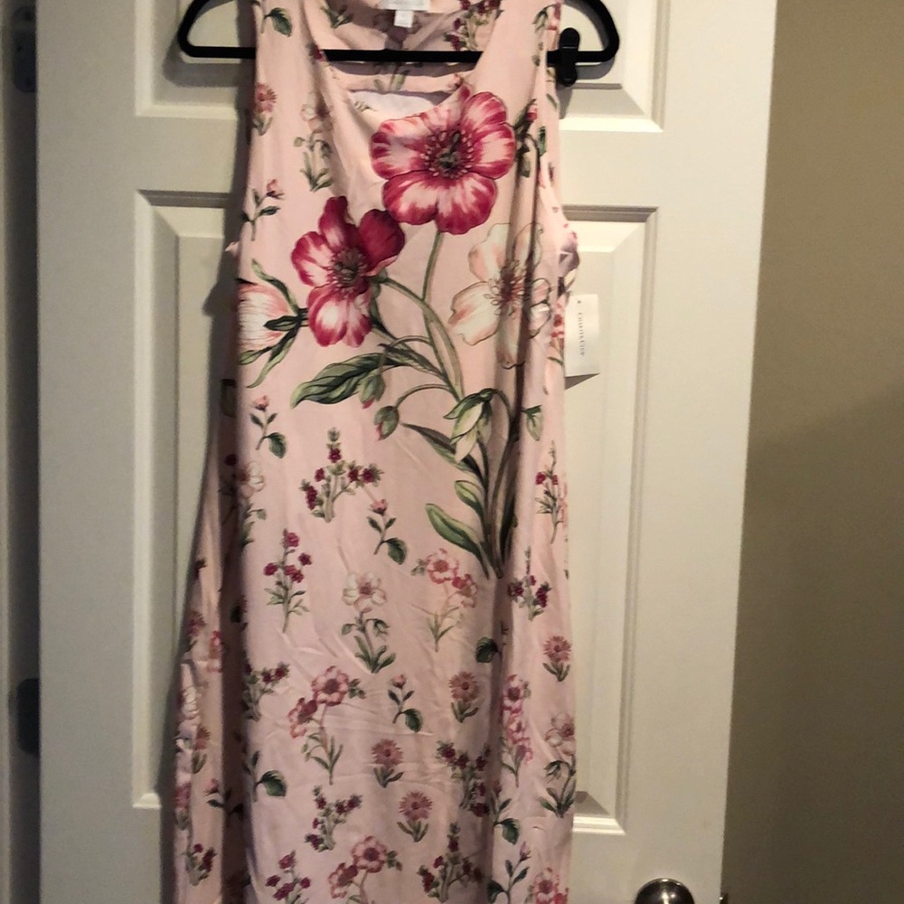 Pink floral dress